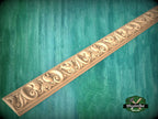 Opulent Scrolls and Waves - Baroque Style Carved Wood Molding, 40" Elegant Wood Detail, 1 pc, Unpainted, Carved Baguette