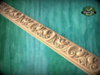 Opulent Scrolls and Waves - Baroque Style Carved Wood Molding, 40" Elegant Wood Detail, 1 pc, Unpainted, Carved Baguette