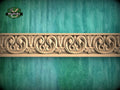 Wooden Moulding with Botanical Motif - Classic Rococo Flourish Style , 40" Classic & Modern Decor, 1 pc, Unpainted, Wood Carved Baguette