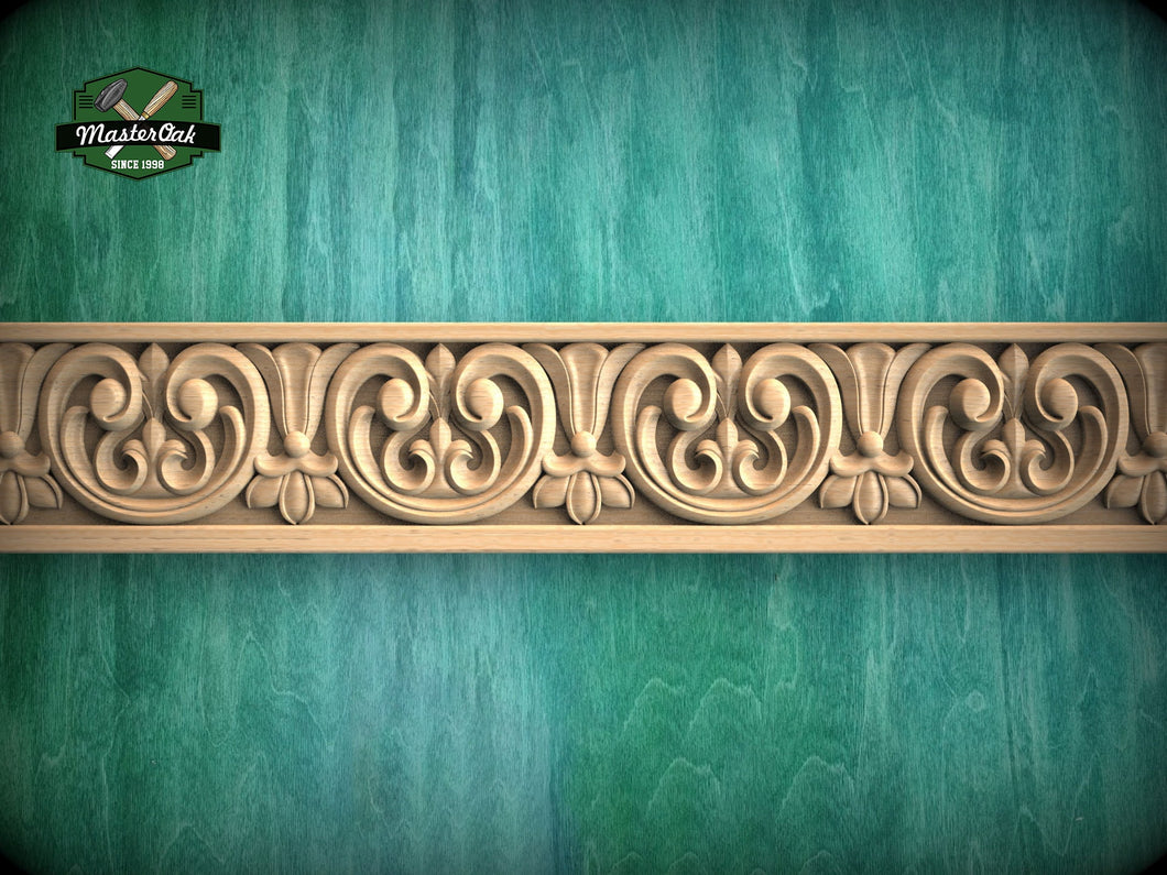 Wooden Moulding with Botanical Motif - Classic Rococo Flourish Style , 40