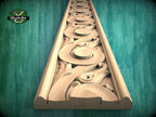 Blossom Wave Carved Wood Molding - Nature-Inspired Decor, 40", 1 pc, Unpainted, Unique Architectural Detail, Carved Baguette