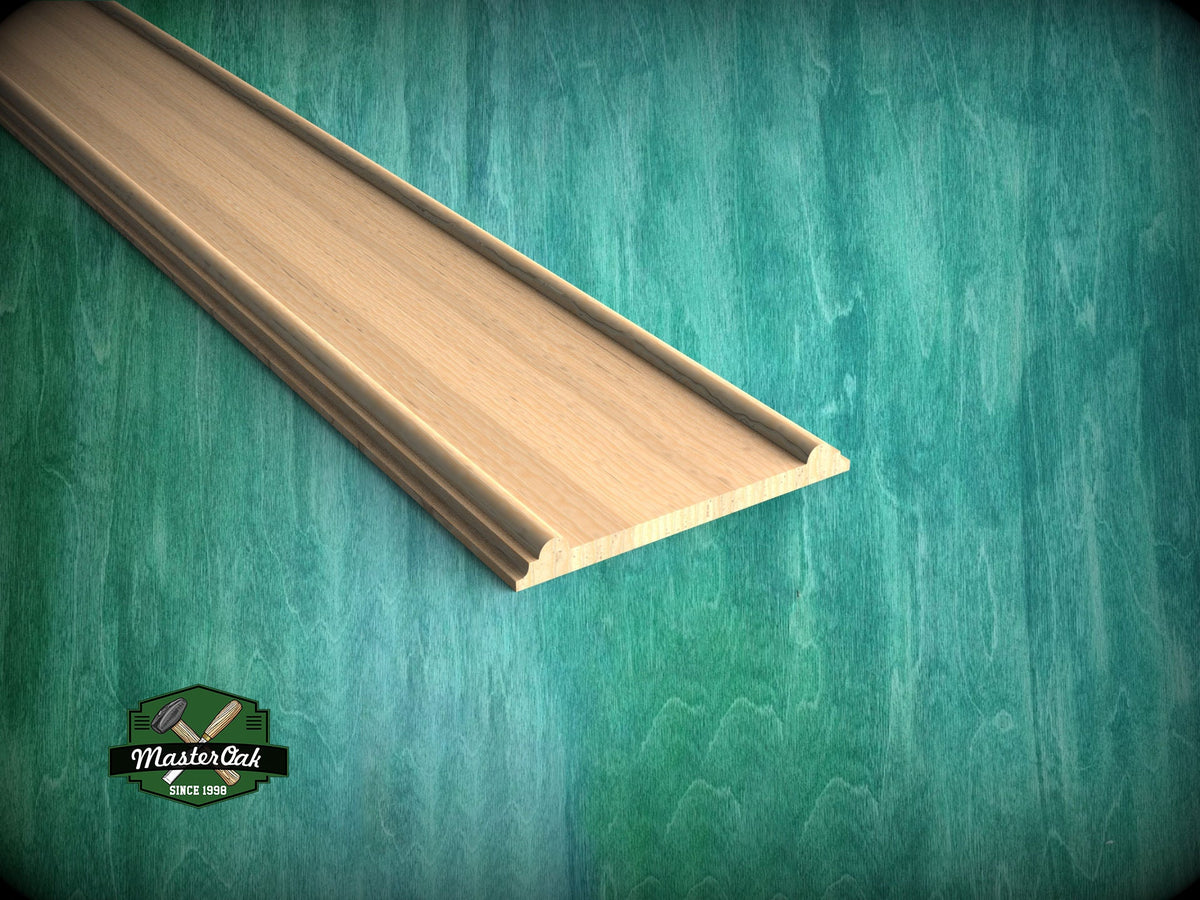 Modern Rounded Edge Wood Base Molding - Minimalist Home Decor,  40" Wood Base Moulding with Rounded Top, Carved wooden Baguette