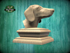 Handcrafted Wooden Dachshund Statuette - Unpainted Dog Sculpture for Indoor Decor