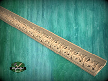 Load image into Gallery viewer, Refined Swirl Pattern Moulding - Artisanal Craftsmanship, 40&quot; Timeless Scrollwork Detail, 1 pc, Unpainted, Carved Baguette
