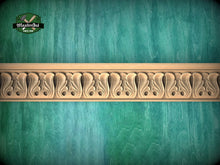 Load image into Gallery viewer, Refined Swirl Pattern Moulding - Artisanal Craftsmanship, 40&quot; Timeless Scrollwork Detail, 1 pc, Unpainted, Carved Baguette
