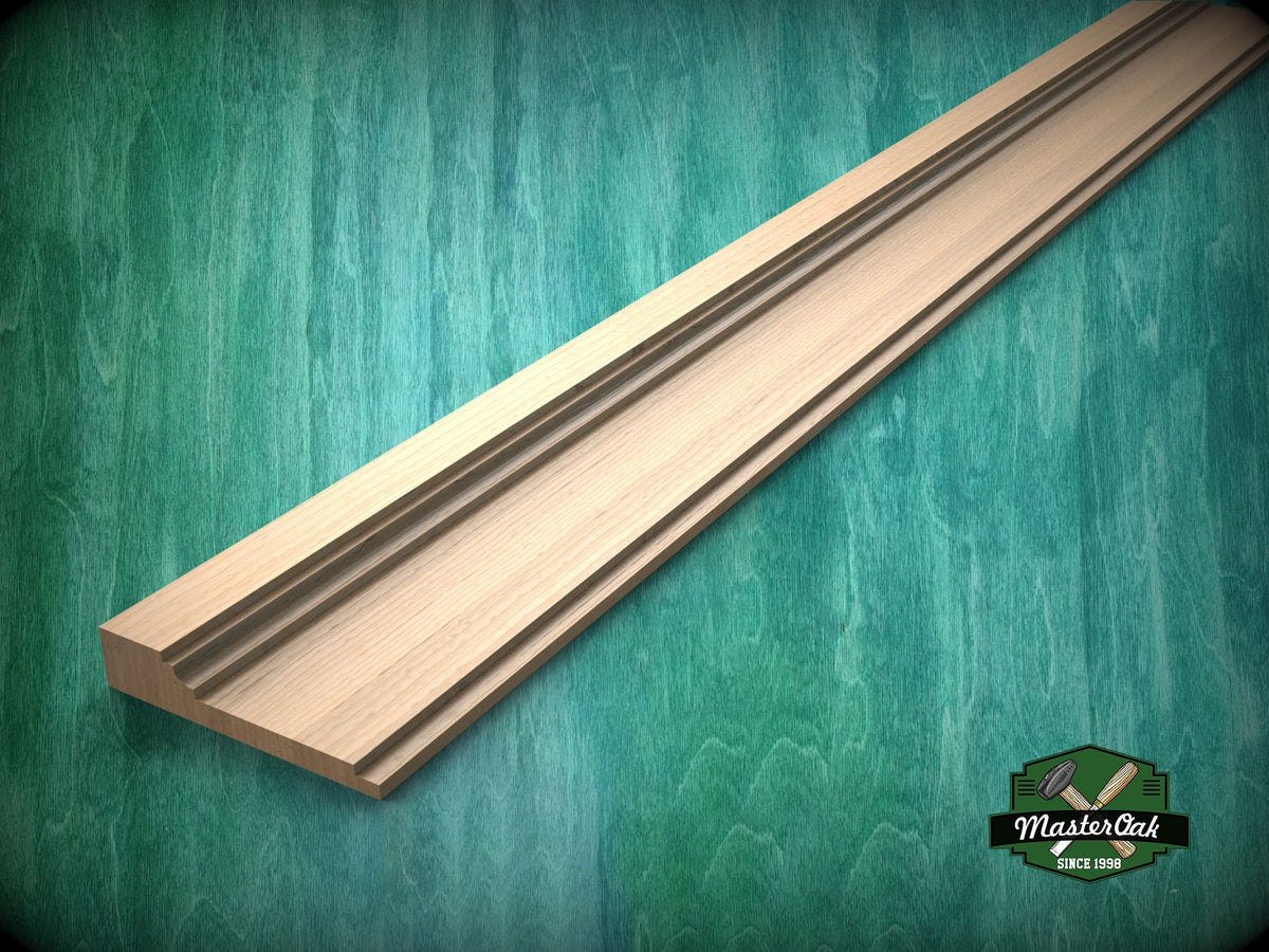 Stepped Profile Wood Molding - Elegant and Versatile Trim, 40" wood molding for walls and ceilings , 1 pc, Unpainted, Baguette