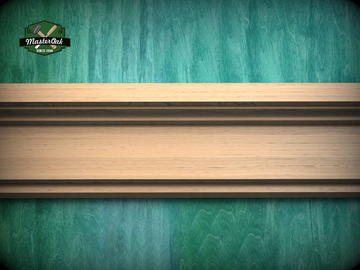 Stepped Profile Wood Molding - Elegant and Versatile Trim, 40" wood molding for walls and ceilings , 1 pc, Unpainted, Baguette