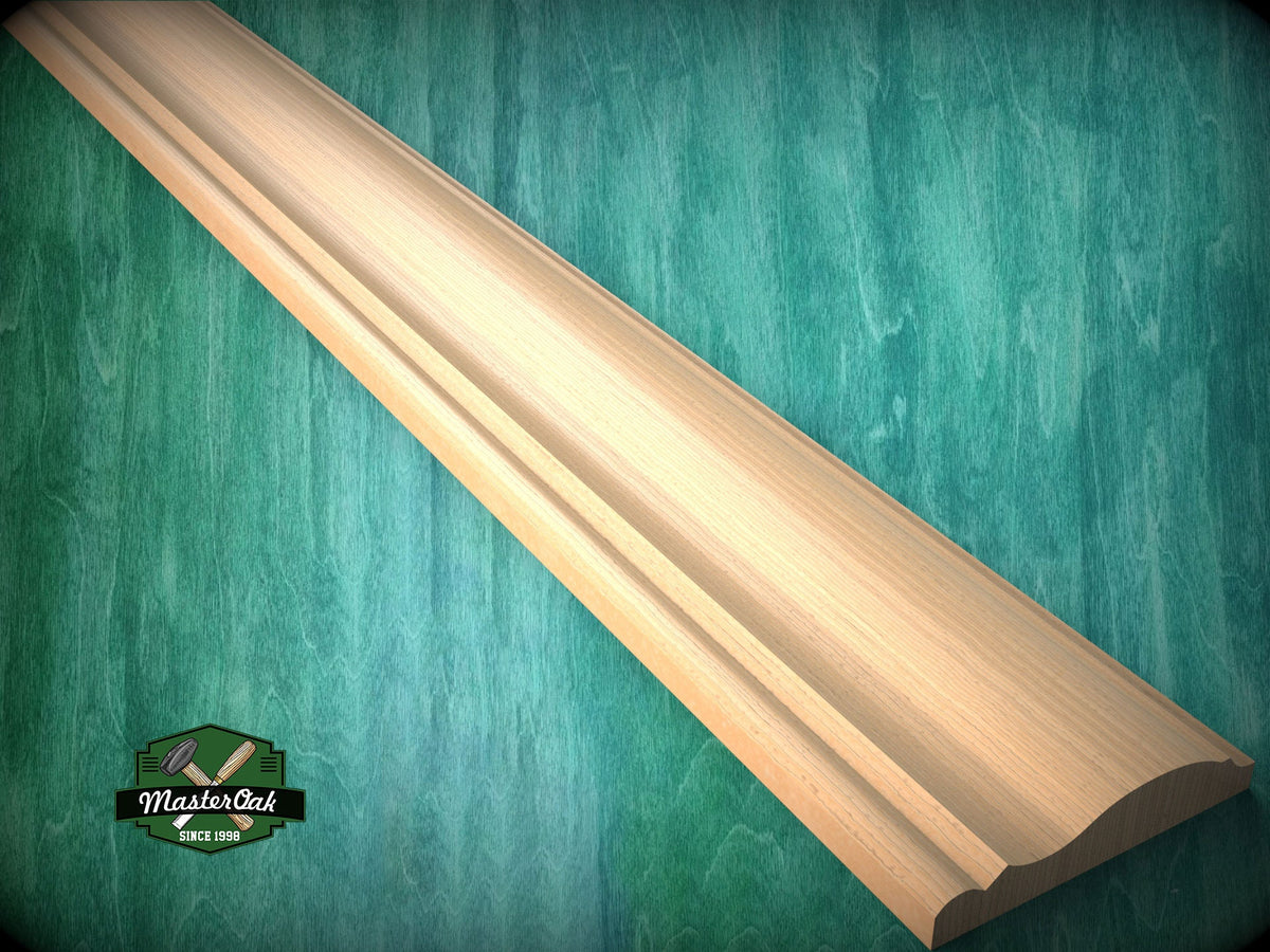 Natural Wood Molding with Curved Profile - Ideal for Elegant Interiors, 40" wood molding for walls and ceilings , 1 pc, Unpainted, Baguette