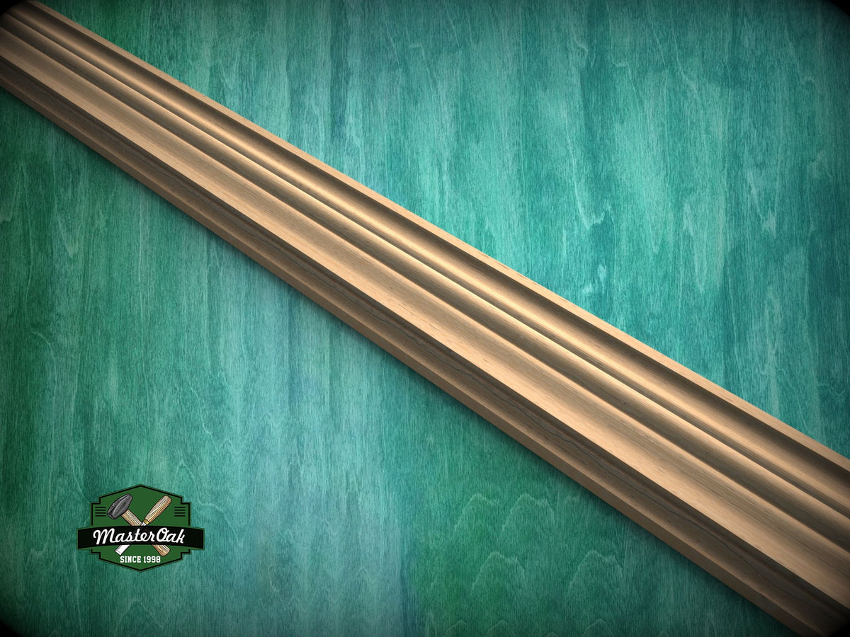 Refined Multi-Stepped Edge Wood Moulding - Perfect for Interior Enhancement, 40" wood molding for walls, 1 pc, Unpainted, Baguette