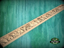 Load image into Gallery viewer, Lush Laurel Leaf Garland Molding - Elegant Natural Decor, 40&quot; Symbolic Architectural Detail, 1 pc, Unpainted, Carved Baguette
