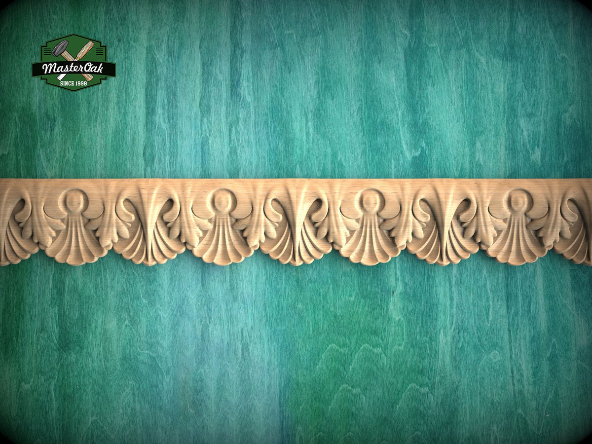 Baroque Style Cascade Molding - Ornate Architectural Element,  40" Decorative wooden moulding , 1 pc, Unpainted, Wood Baguette