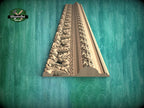 Imperial Luxury: Carved Wood Moulding, 40" , 1 pc, Unpainted, Dynamic Foliate Wood Baguette, Elite Wooden Decoration