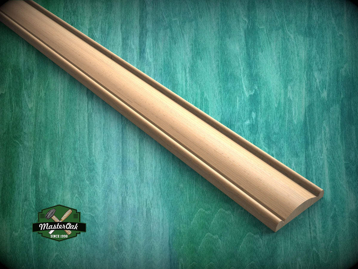 Unique Rounded Carved Molding - Versatile Architectural Trim, 40" wooden moulding for cornices , 1 pc, Unpainted, Baguette