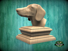 Load image into Gallery viewer, Handcrafted Wooden Dachshund Statuette - Unpainted Dog Sculpture for Indoor Decor
