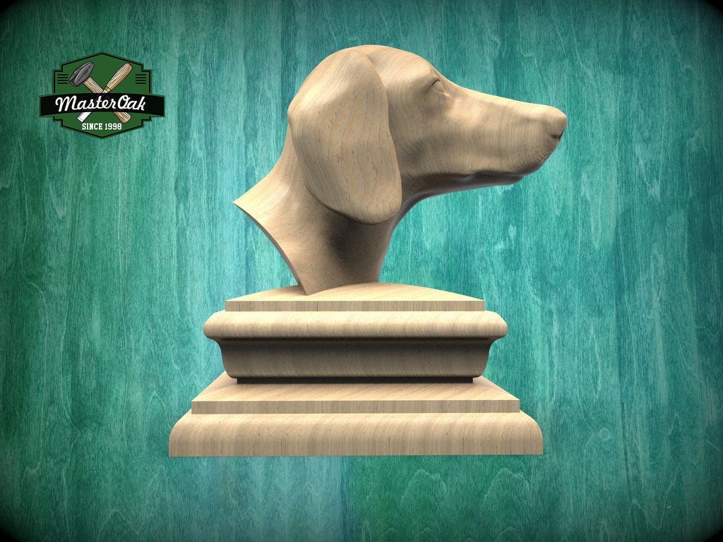 Handcrafted Wooden Dachshund Statuette - Unpainted Dog Sculpture for Indoor Decor