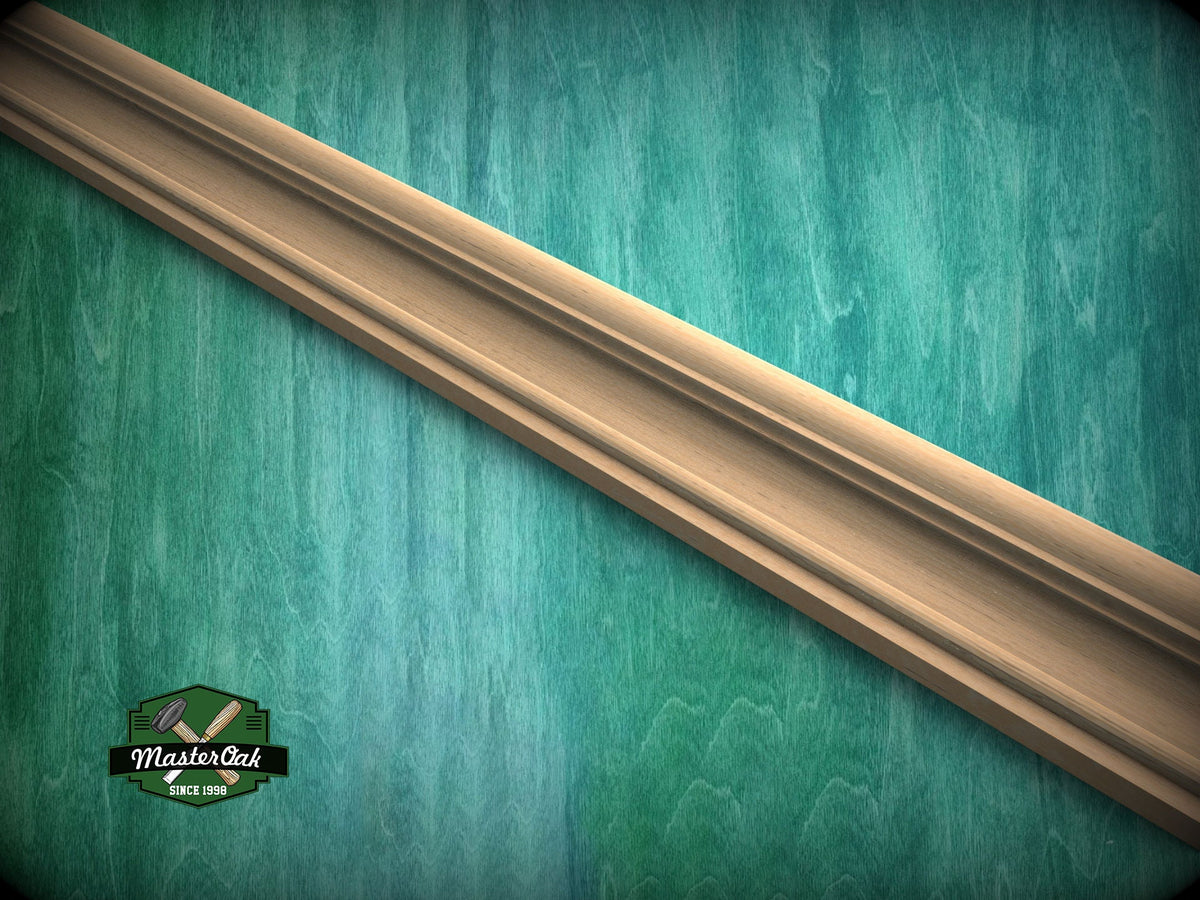 Refined Carved Wooden Moulding  - Classic and Modern Design, 40" Elegant Wood Detail, 1 pc, Unpainted, Carved Baguette