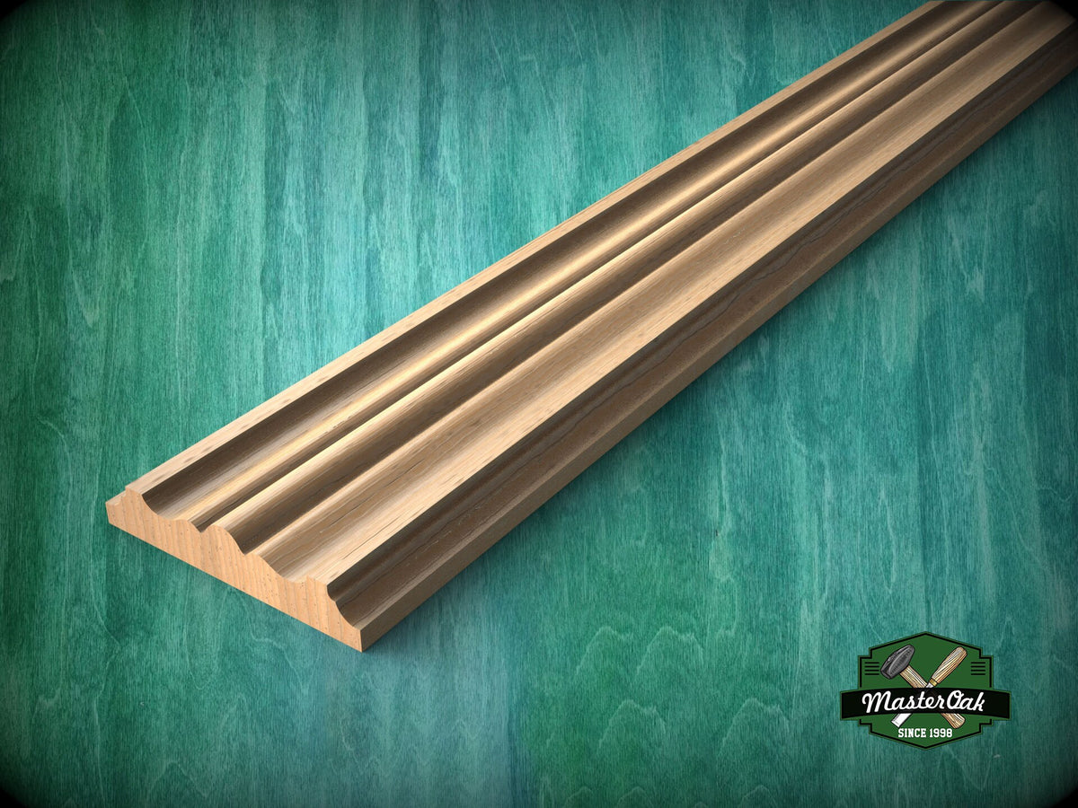 Refined Multi-Stepped Edge Wood Moulding - Perfect for Interior Enhancement, 40" wood molding for walls, 1 pc, Unpainted, Baguette