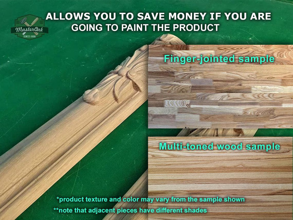 Carved Pilasters, Set 2pc, Pair of Carved Wood Trim Post Pillars