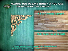 Load image into Gallery viewer, Corner Applique Carving – Acanthus Leaf Motif made of wood, Set of 2pc, decorative wood, Classical-style hardwood acanthus cabinet onlays
