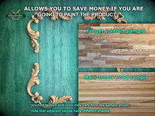 Load image into Gallery viewer, Classical-style hardwood acanthus cabinet onlays, Set of 4pc, decorative wood trim
