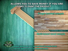 Load image into Gallery viewer, Classical wood ionic  pilaster, Unfinished, column classic flute ionic, Carved Wood Trim Post Pillars
