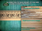 Egg and Dart Acanthus Leaf Carved Moulding - Antique Revival, 40" Elegant Wood Detail, 1 pc, Unpainted, Carved Moulding