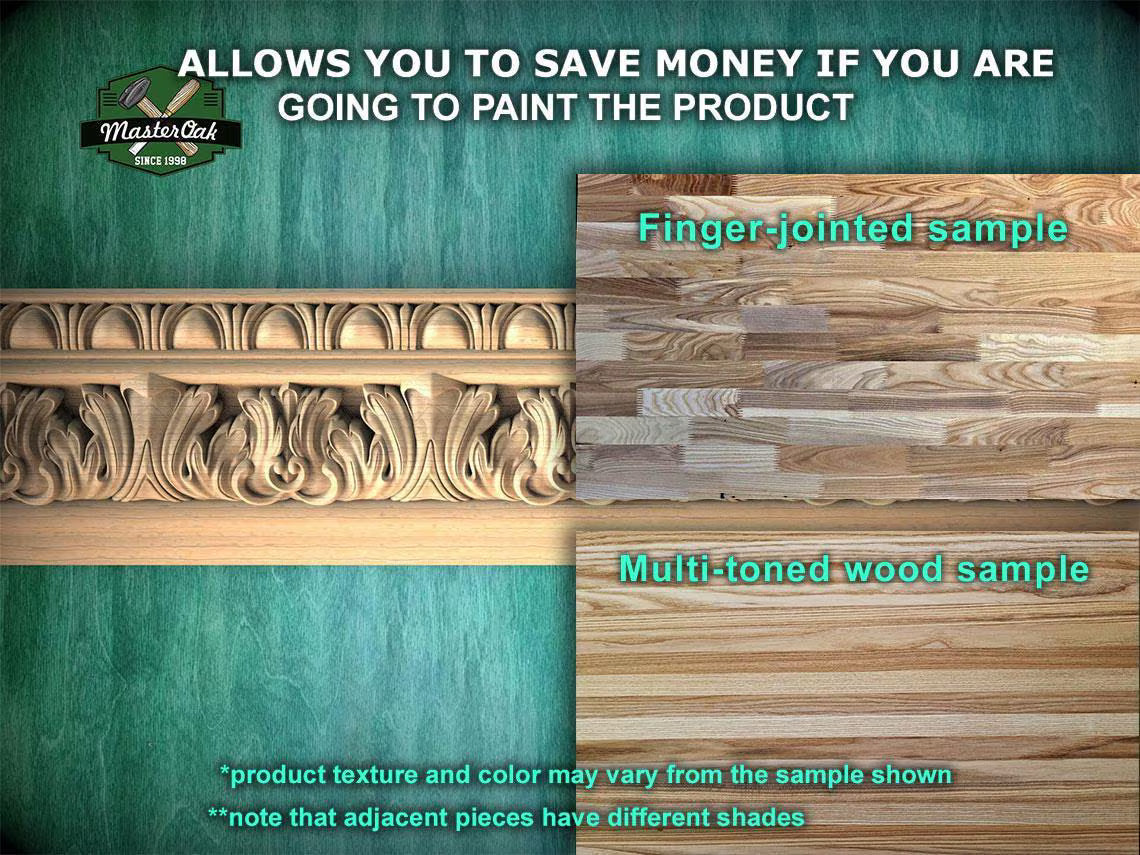 Egg and Dart Acanthus Leaf Carved Moulding - Antique Revival, 40" Elegant Wood Detail, 1 pc, Unpainted, Carved Moulding