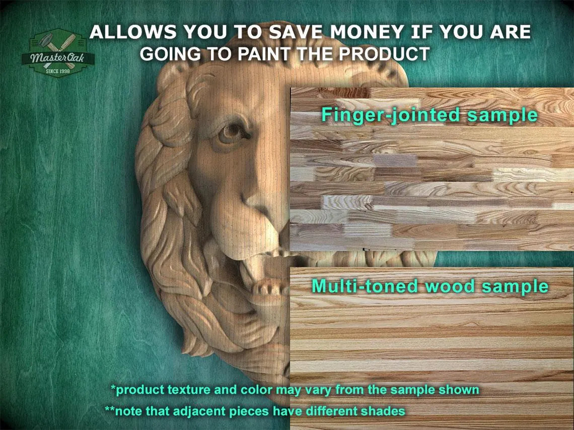 Lion Head Decor of Wood, Carved lion head, Unpainted, 1pc, Applique furniture decor DIY Furniture Trim Supplies wall ornaments pediments