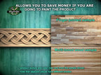 Elegant Celtic Double Weave Wood Moulding – Timeless  Inspiration and Style,  40" Intricate Celtic Knot, 1 pc, Unpainted, Baguette