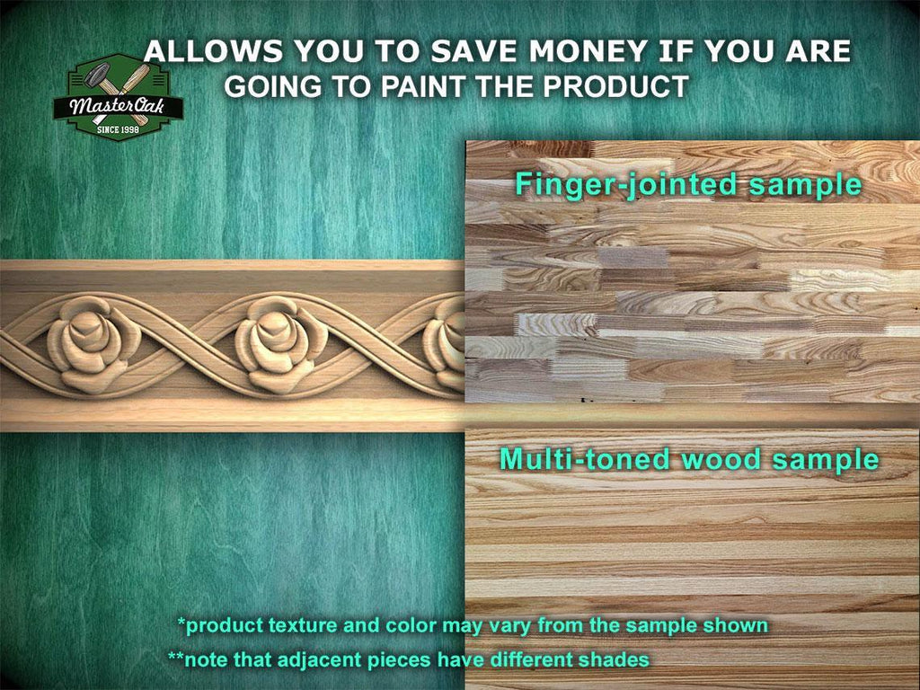 Celtic Rose Knot Wood Molding –  Symbolic Heritage Accent,  40" Intricate Celtic Knot, 1 pc, Unpainted, Baguette
