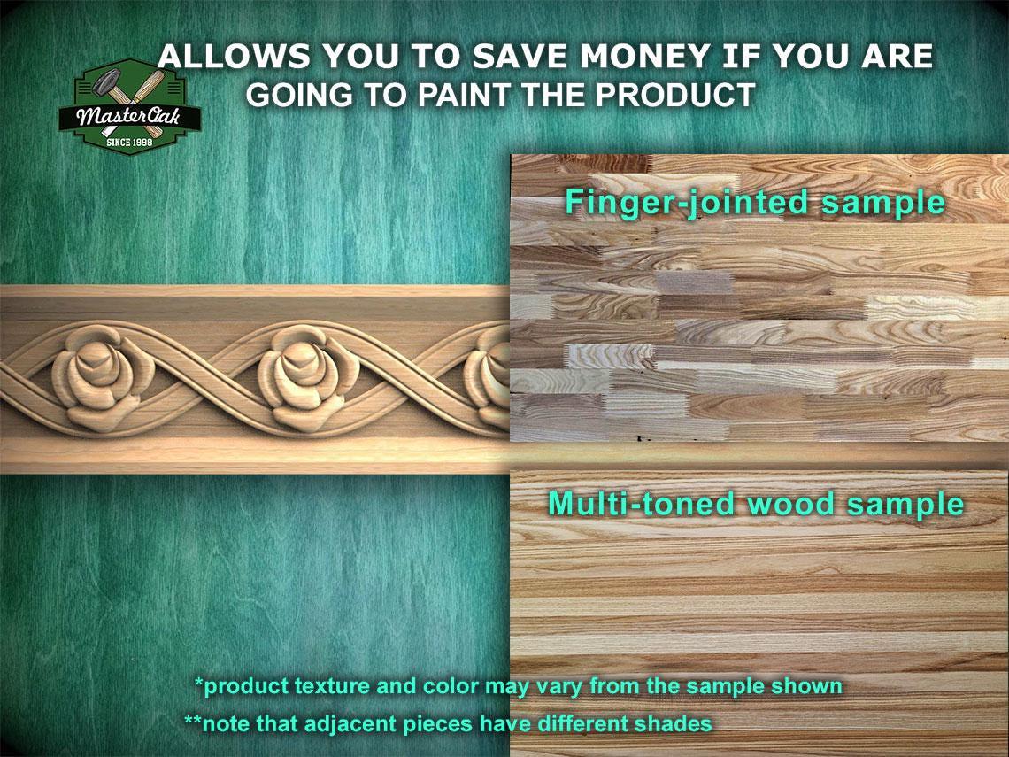 Celtic Rose Knot Wood Molding –  Symbolic Heritage Accent,  40" Intricate Celtic Knot, 1 pc, Unpainted, Baguette