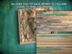 Square Decor Lion made of wood, Unpainted, 1pc, Carved lion head, Applique furniture decor DIY Furniture Trim Supplies
