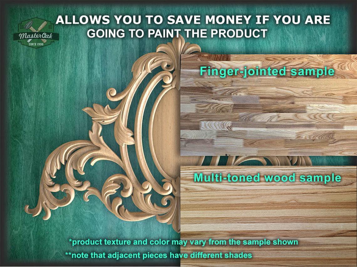 Victorian Carved Wood Appliques, Unpainted, Millwork Furniture Onlays For Kitchen Cabinets, 1pc, Home Wall Embellishments, Furniture Carving
