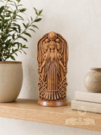 Oak Hecate Statue: Greek Goddess Figurine, Pagan Altar Decor