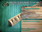 Egg & Dart Elegant Carved Wood Moulding - Vintage-Inspired Carved Baguette for Luxurious Interiors,  40" classical wood cabinet moulding