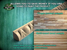 Load image into Gallery viewer, Egg &amp; Dart Elegant Carved Wood Moulding - Vintage-Inspired Carved Baguette for Luxurious Interiors,  40&quot; classical wood cabinet moulding
