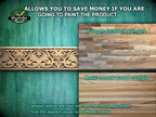 Baroque Heart Scroll Wood Molding – Classic Ornate Carved Design,  40", 1 pc, Unpainted, Baguette