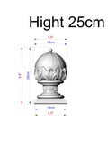 Custom order. Decorative Architectural Wooden Finial, Staircase Newel Post Cap, Curtain rod finial, set of 2pcs, Size: Hight - 9.8"/25cm, Base width - 5.5"/14cm, from Oak