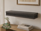 Carved Solid Oak Wall Shelf with Gothic Arch Pattern, Floating Display Shelf, Medieval and Dark Academia Home Decor