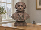 John Adams Bust, Hand-Finished Wood Sculpture | American Presidents Decor
