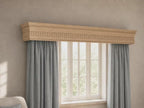 Carved Wooden Curtain Cornice, Classical Window Valance, Unfinished Solid Wood