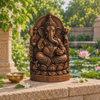 Lord Ganesh Wooden Figurine, Ganesha Elephant Deity Statue, Hindu Altar Sculpture, Indian Spiritual Decor, Yoga Lover Gift