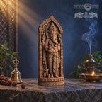 Wooden Ganesha Statue, Hindu Elephant God Figurine, Ganesh Altar Decor, Indian Deity Sculpture, Spiritual Yoga Gift