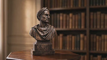 Load and play video in Gallery viewer, Julius Caesar Bust | Carved and Hand-Finished Wood Statue | Roman Emperor Gift

