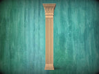 Square-Top Corinthian Column Craft, Wood Column for Architectural Beauty, 1pc, Unpainted