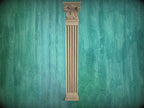 Wooden Carved Classic Corinthian Column Pilaster,  wood ionic  pilaster, 1pc, Unpainted, Carved Wood Trim Post Pillars, Flat Back Columns