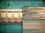 Classic Beaded Oval Wood Moulding – Decorative Wooden Trim,  40" Elegant Wood Detail, 1 pc, Unpainted, Baguette