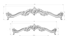 Load image into Gallery viewer, Custom order. Le Roi Soleil Cornice - French Baroque Classicism Elegance, set of 4 pcs - 84&quot;, 6pcs -40&quot;. Unpainted,  Spliced multi-toned shield
