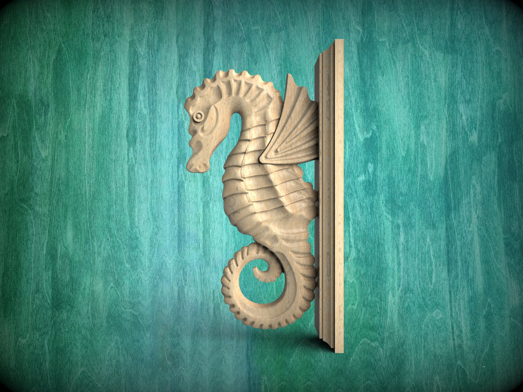 Custom order. Seahorse Corbel of Wood,  Without top cover, 2 pc, Unpainted. 4