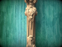 Load image into Gallery viewer, Custom order. Carved decor: onlays, corners and corbels. Multi-toned wood
